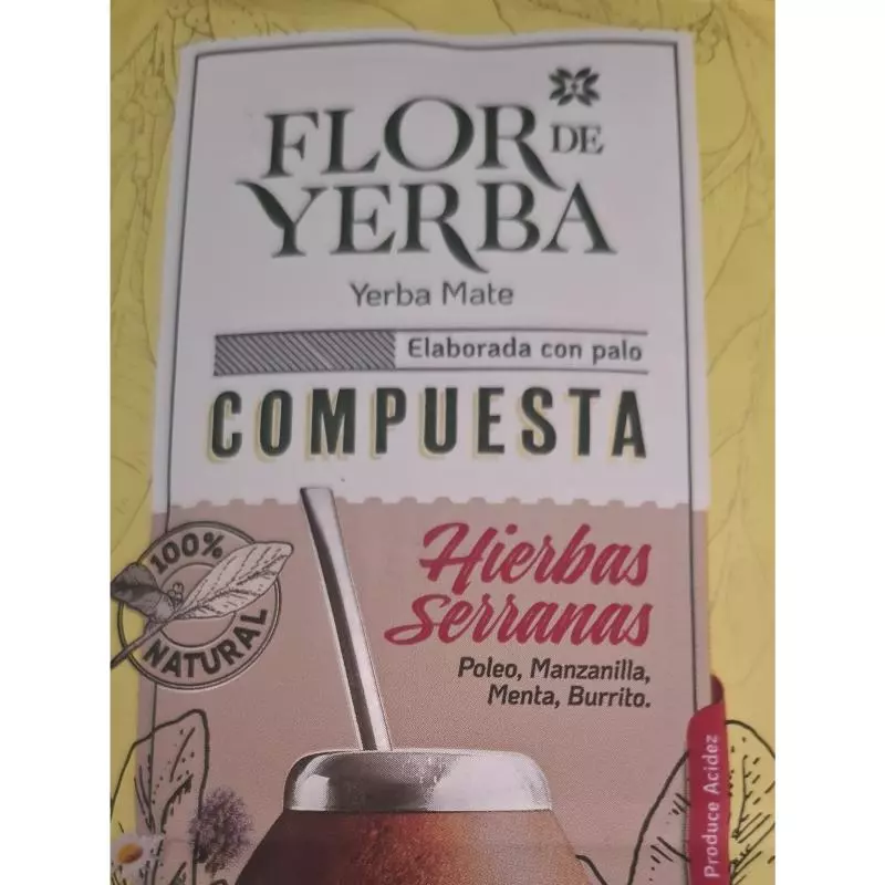 Yerba mate sabor hierbas serraneas