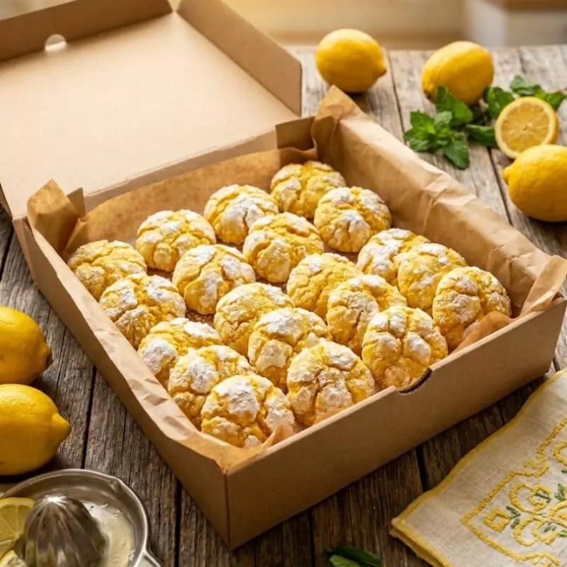 Galletas crinkle de limón 🍋