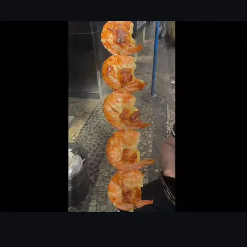 Camarão com queijo separado