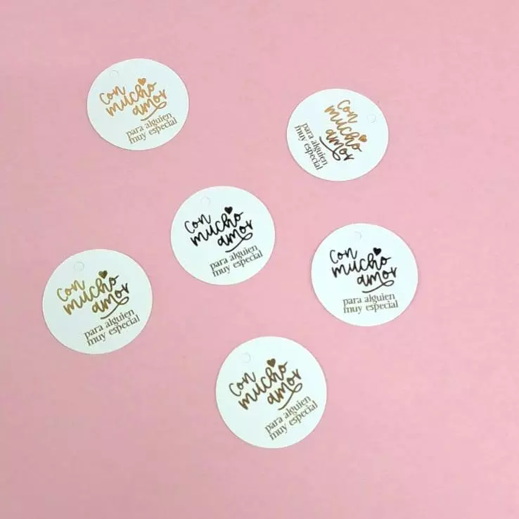 Etiqueta redonda x12 estampada