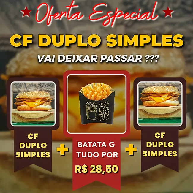 Oferta CF Duplo Simples 🍔🍔🍟