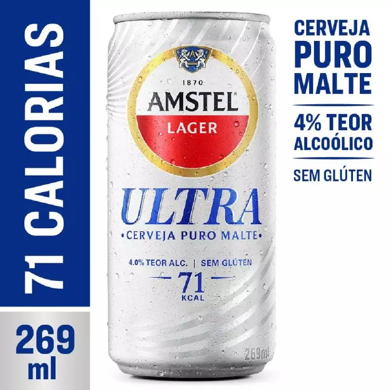 Amstel Ultra Sem Glúten Lata 269ml