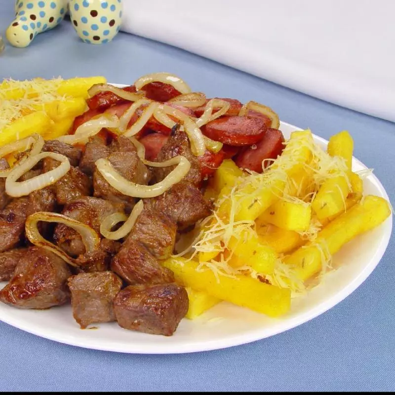 Polenta + Calabresa + Queijo