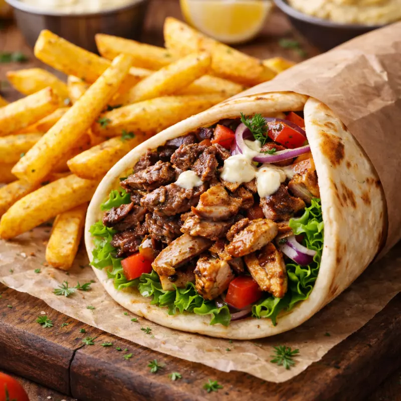 Combo Shawarmão + Fritas -Individual