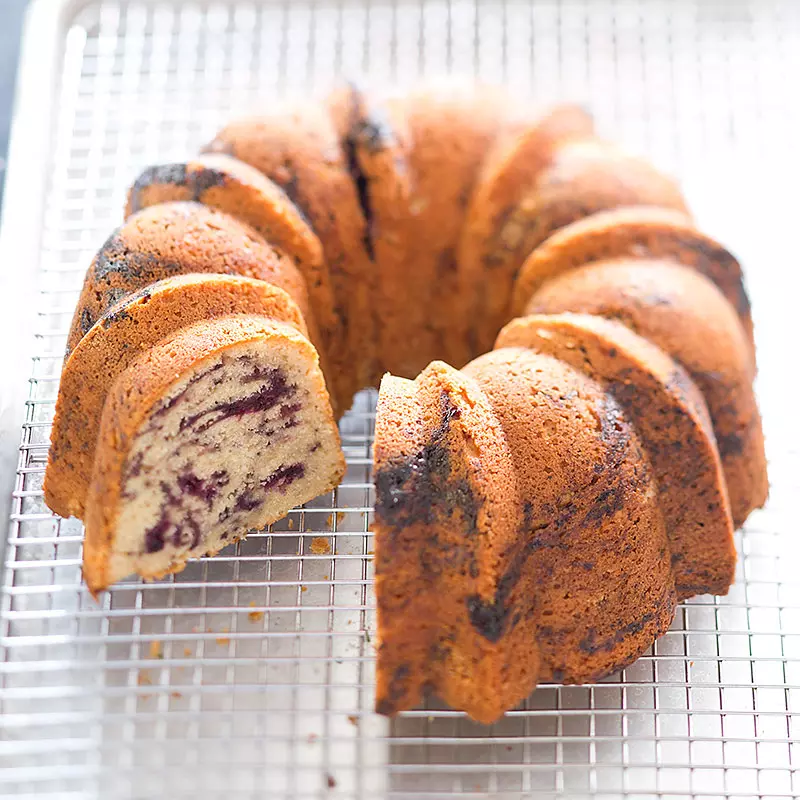 Queque de limón y blueberries