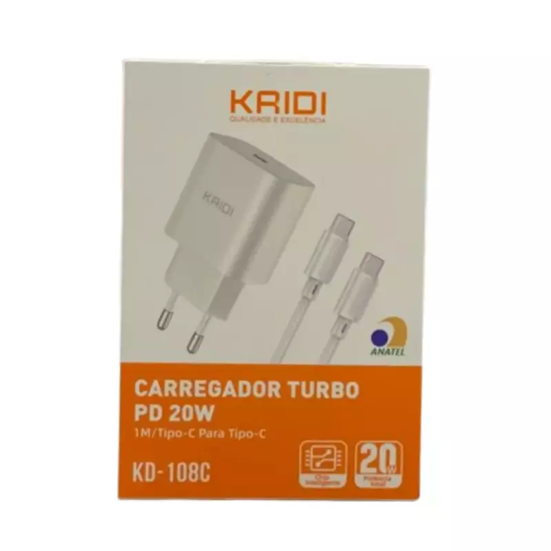 CARREGADORTURBO 20W TC/C KD-108C