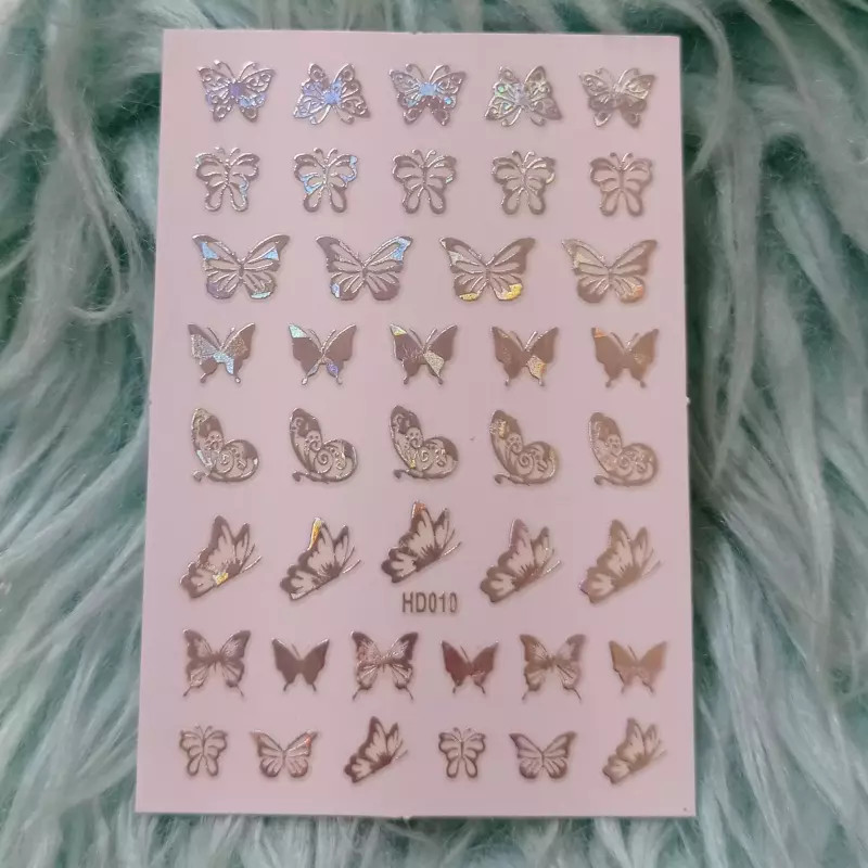 Calcomanía plateada (HD010)