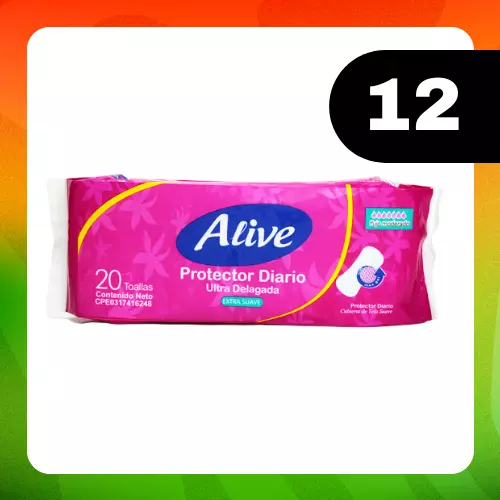 Docena Alive Protector Diario 20pcs