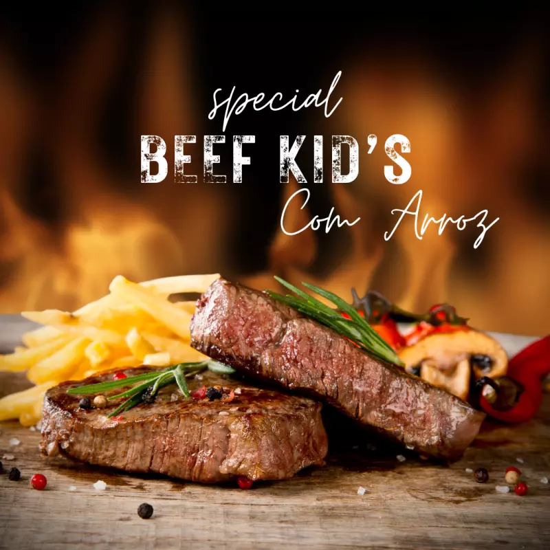 Kid's Bife de Carne C/ Arroz Branco