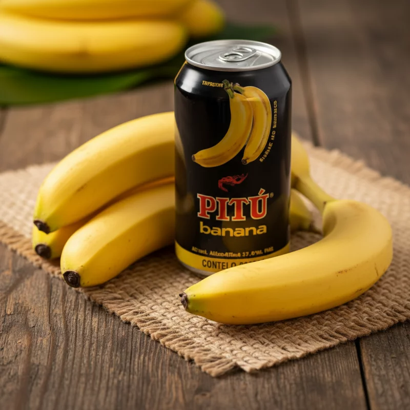 CACHAÇA PITU BANANA LATA 350ML