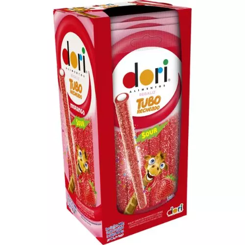 BALA DORI REGALIZ TUBO MORANGO 44G