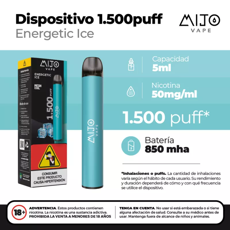 ENERGETIC ICE (1.500 PUFFS)