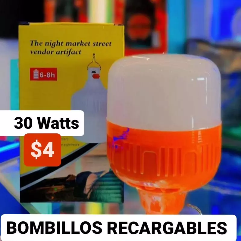 Bombillo Recargable 30w