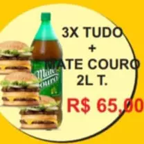 3 X-tudo + Mate couro de 02 litros