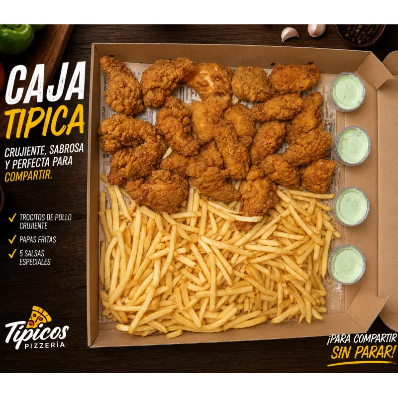 20 Muslitos de Pollo + Papas fritas