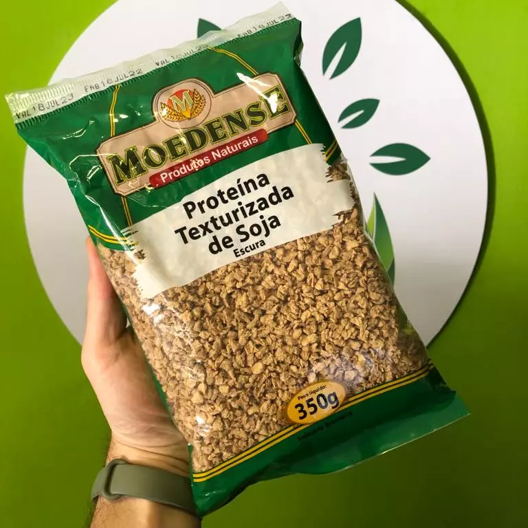 Proteína de soja texturizada escura