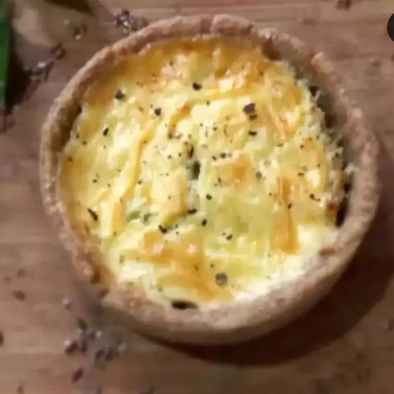 Quiche de frango com alho poró