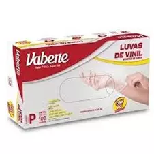 LUVA VINIL COM PO VABENE P C/100