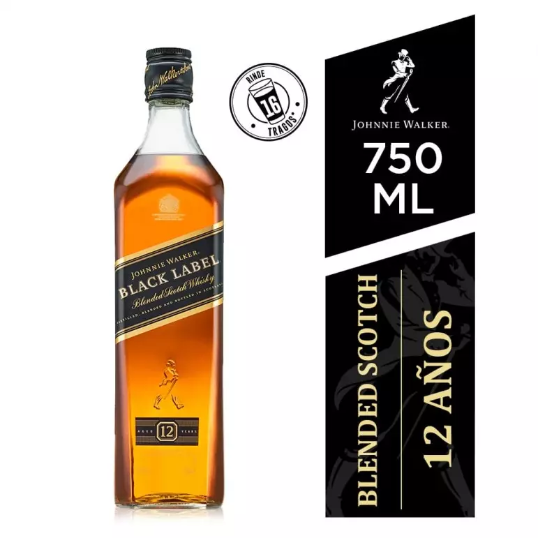 WHISKY JOHNNIE NEGRO 750ML