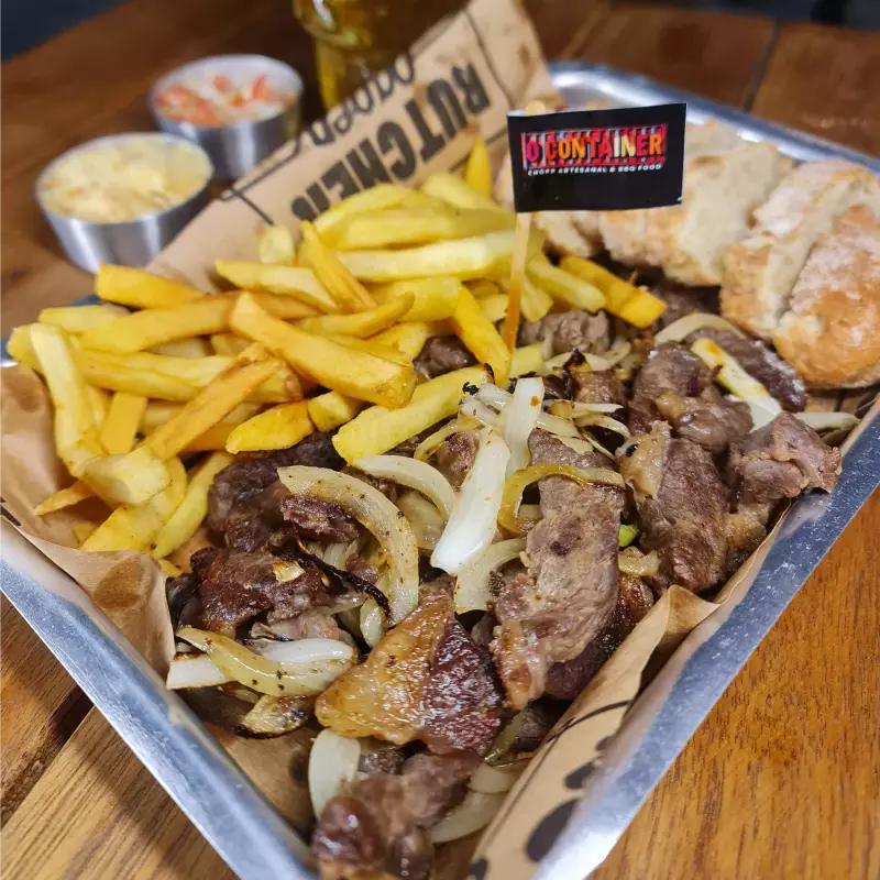 Ancho Fumegante com fritas