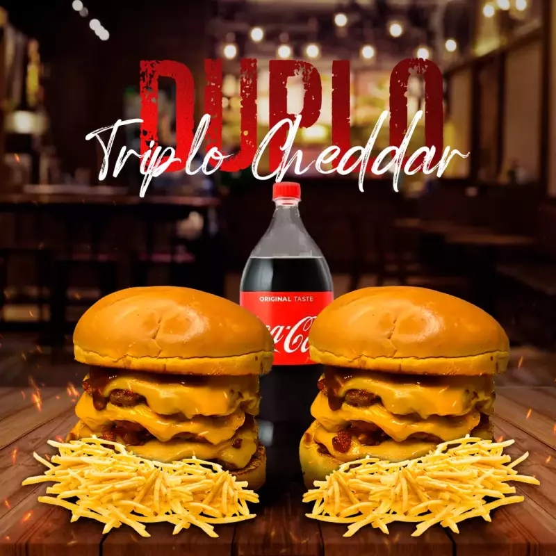 Combo Duplo Triplo Cheddar