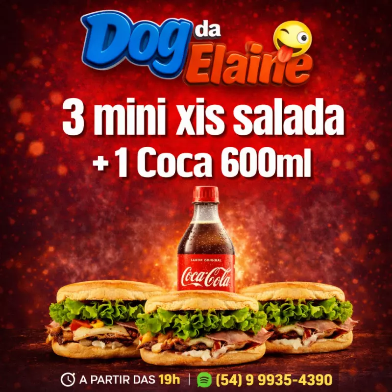 3 MINI XIS SALADA + COCA 600ml