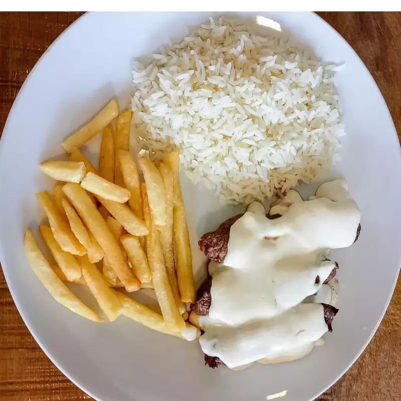 Fraldinha com creme de queijo