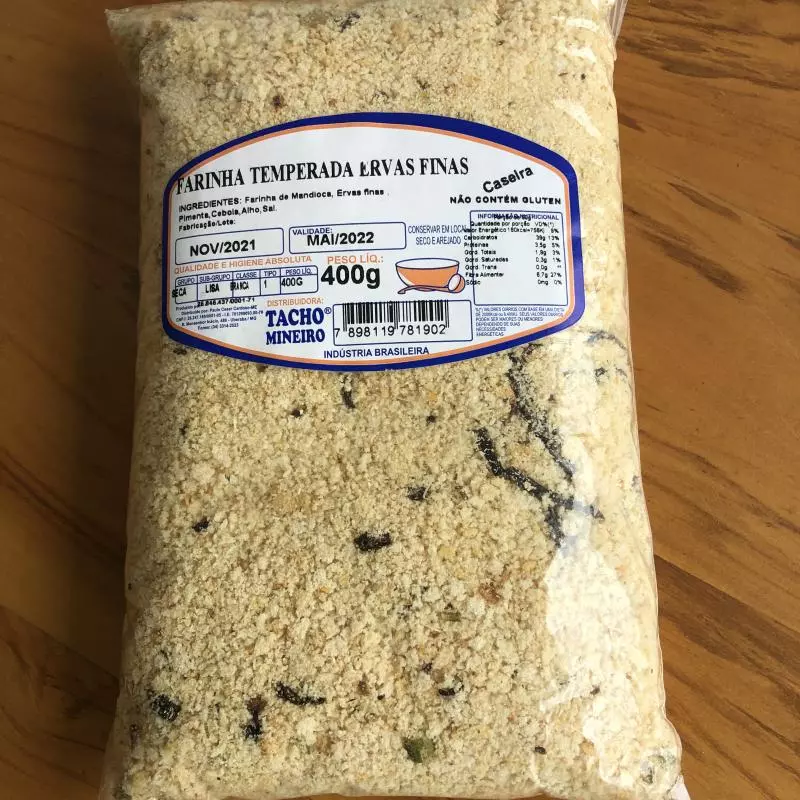 Farinha Mandioca Temp. Ervas 400gr