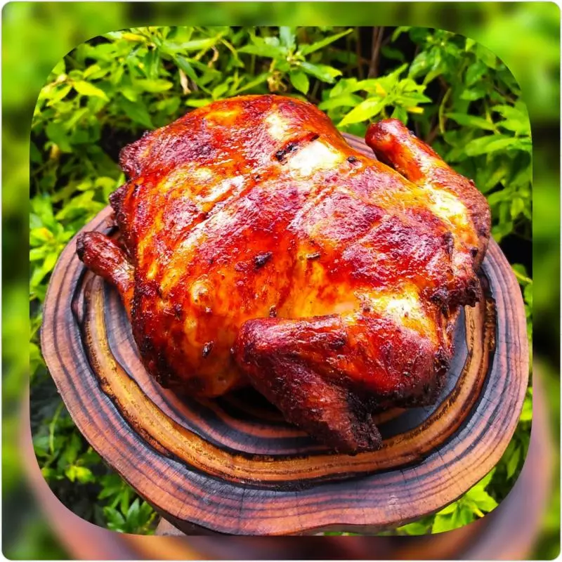 Frango Assado. Obs. Somente no Domingo.