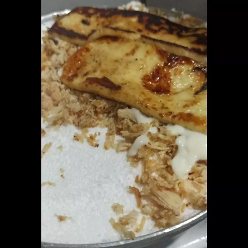 Tapioca de frango com queijo coalho