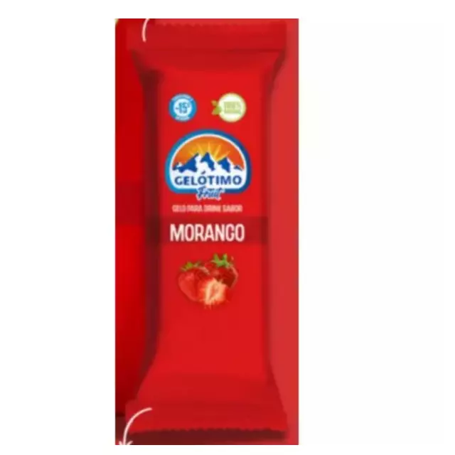 Gelo para Drink Sabor Morango 200g