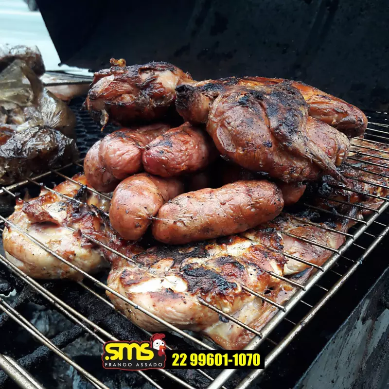 Frango na brasa + batata +3 toscanas