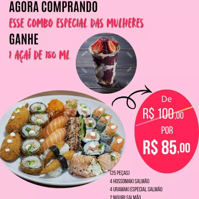 COMBO DO DIA DAS MULHERES + 1 AÇAÍ
