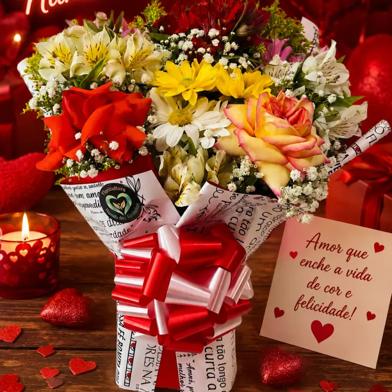 BUQUÊ KOREANO 2 ROSAS
