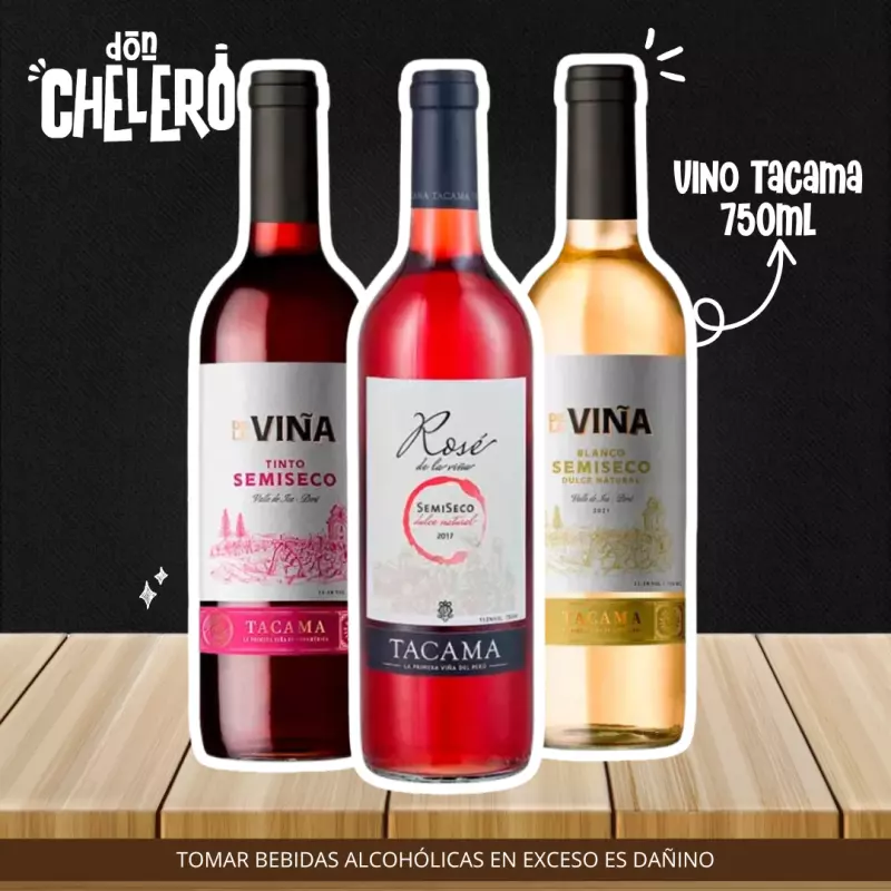 VINO TACAMA SEMI SECO X 750 ML.