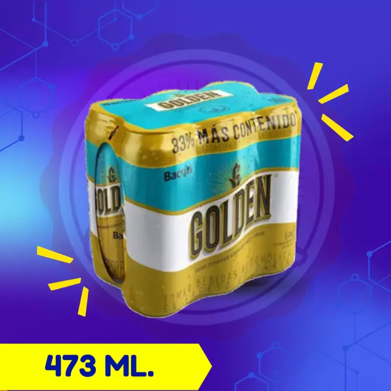 Golden six pack  latón