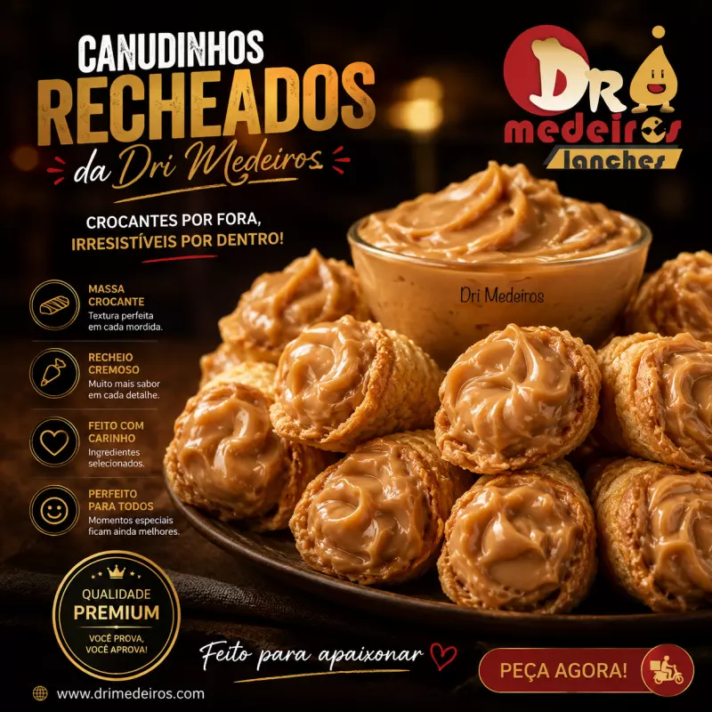 3 Canudinhos Recheados