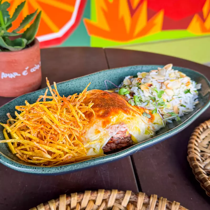 Gratinado de carne de jaca