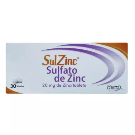 Sulzinc Tableta Recubierta 20Mg