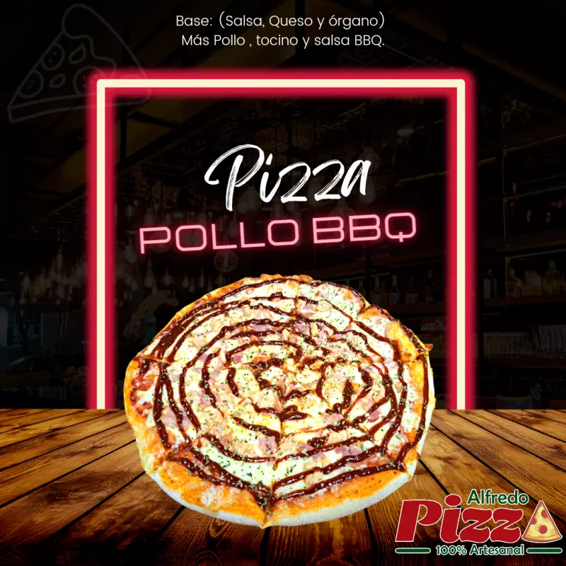 Pollo BBQ. 38 cm (3 a 4 personas)
