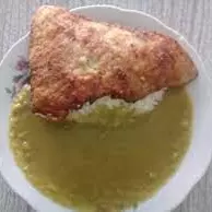 Tollo Apanado con Menestra