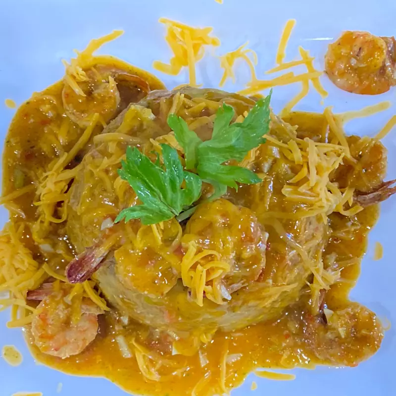 Mofongo de Camarones al Ajillo