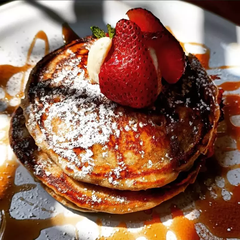 Hot cakes de avena, plátano y canela