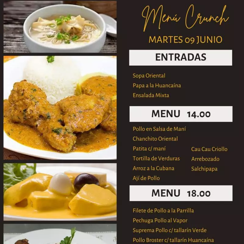 Menú 14.00 soles