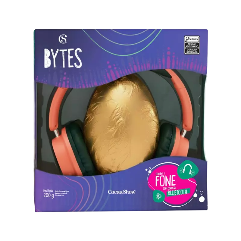 Ovo Páscoa Bytes Fone Coral 200g