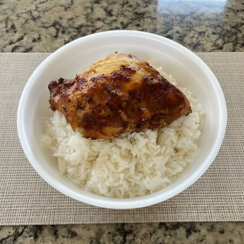 Prato de Frango assado com Salpicão