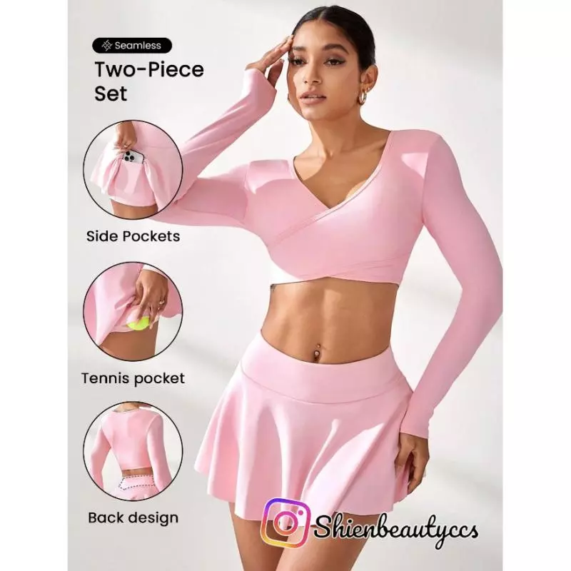 Conjunto rosa de Falda Short