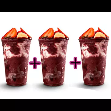 3 Copos de Açaí de 200 ml