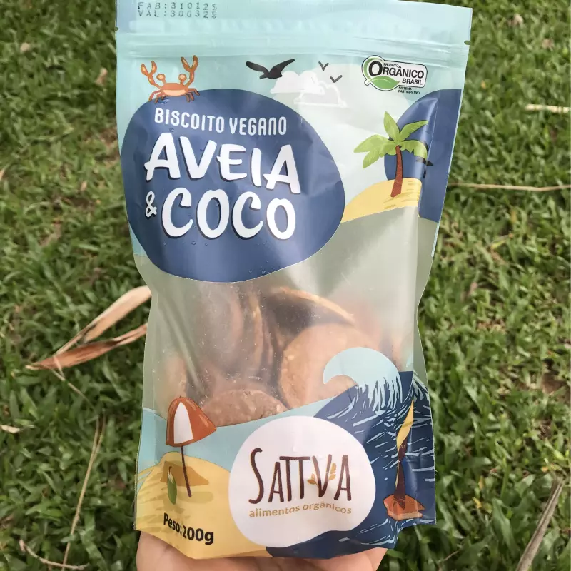 Biscoito aveia e coco