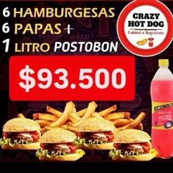 COMBO DE 6 HAMBURGUESAS